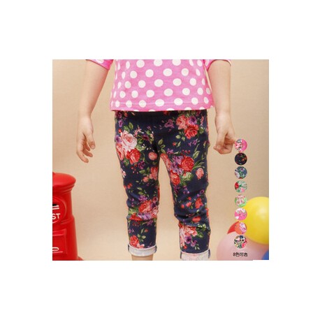 Pantaloni cu motiv floral