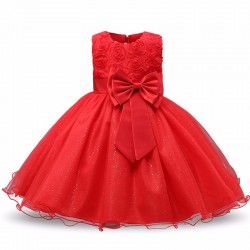 Rochie pentru fete, din tulle, 9 ani, rosie